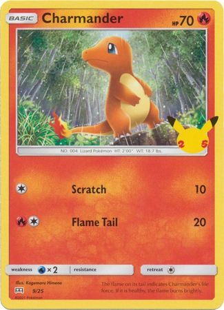 Charmander - 9/25 - 25th Anniversary Non-Holo Promo