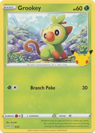 Grookey - 8/25 - 25th Anniversary Non-Holo Promo