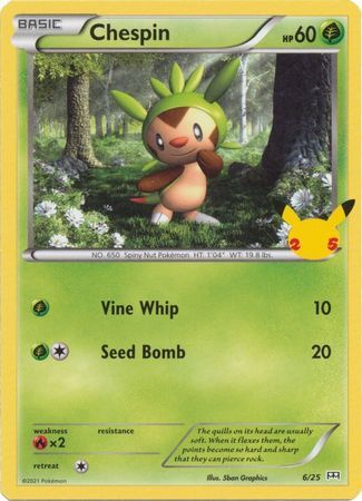 Chespin - 6/25 - 25th Anniversary Non-Holo Promo