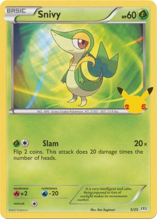 Snivy - 5/25 - 25th Anniversary Non-Holo Promo
