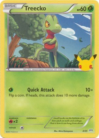 Treecko - 3/25 - 25th Anniversary Non-Holo Promo