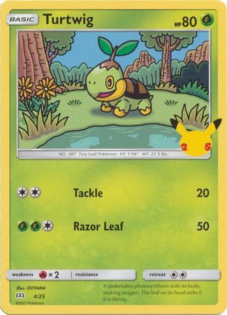 Turtwig - 4/25 - 25th Anniversary Non-Holo Promo