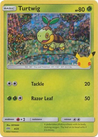 Turtwig - 4/25 - 25th Anniversary Holo Promo