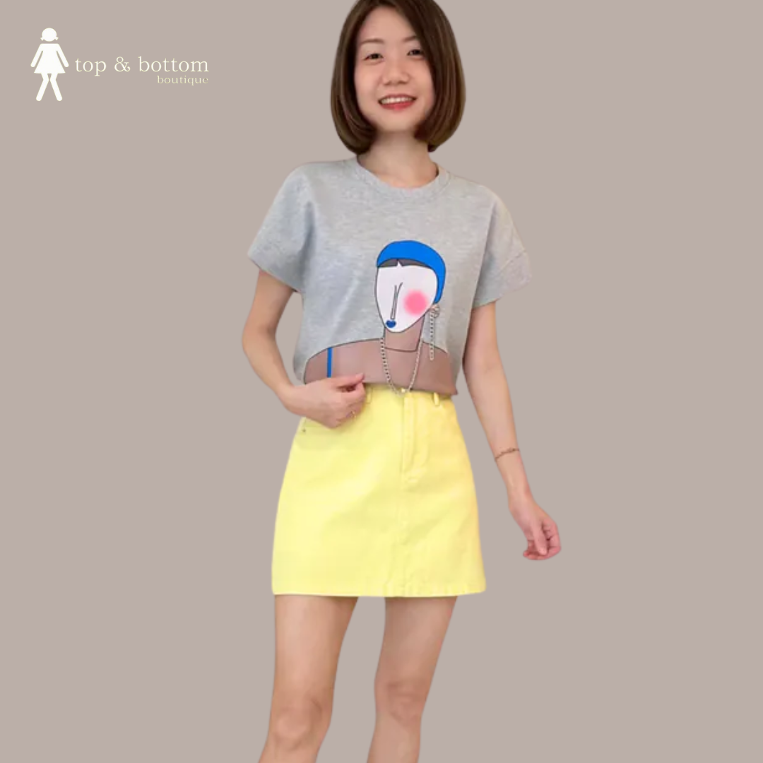 DENIM BASIC SHORT SKIRT