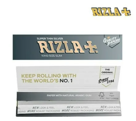🇬🇧RIZLA+ - Silver Super Thin King Size 超薄捲煙紙（32pc）
