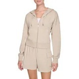 [S] DKNY CREAM TERRY ZIP FRONT JACKET, DPMJ9614-PBL (SD1469)