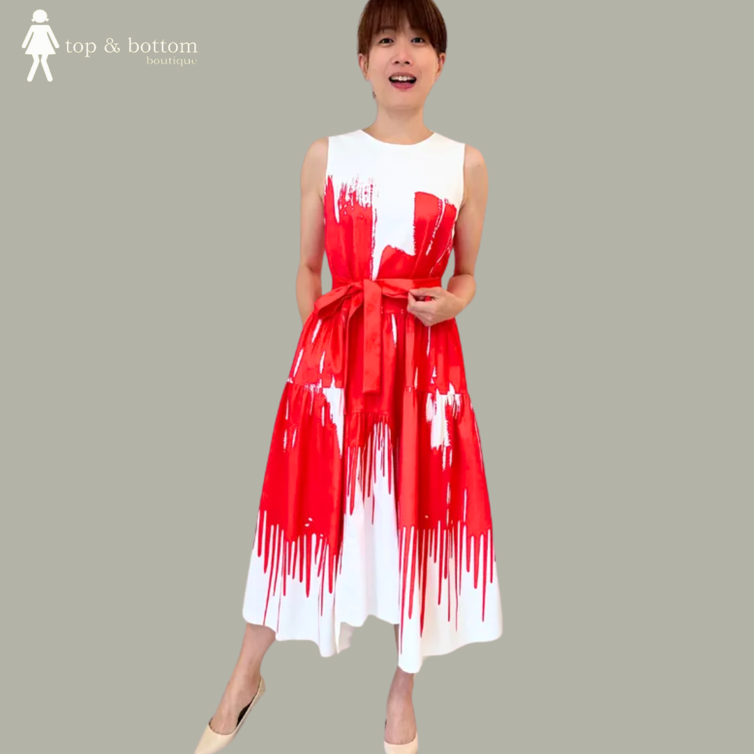 SOLID PRINTED LONG DRESS