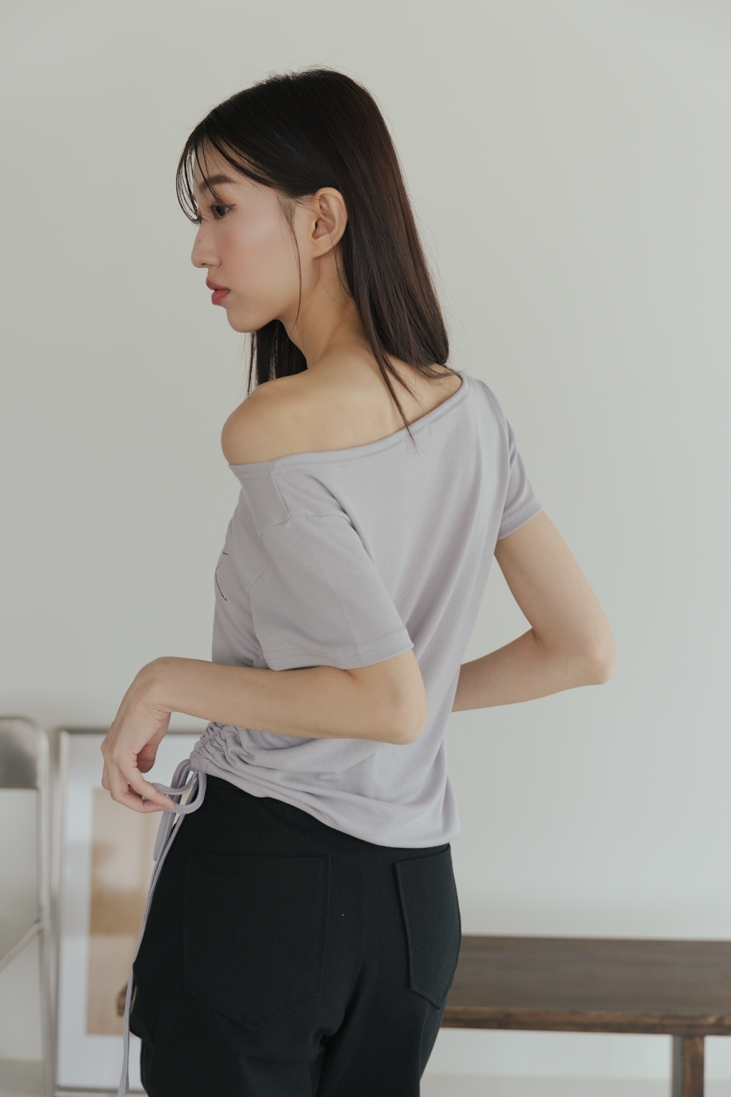 【Discount】Heaven Shirring Tee #上衣