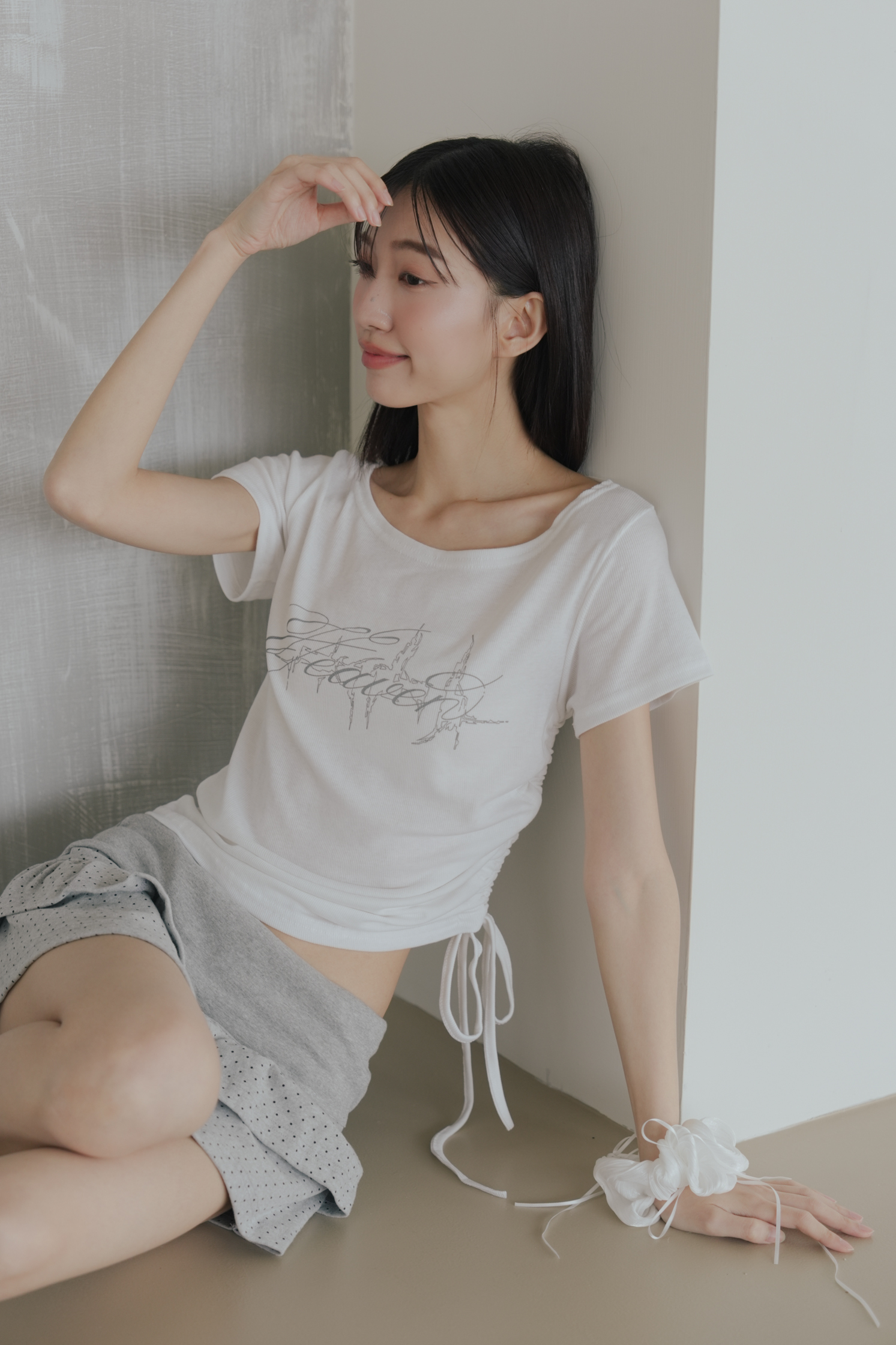 【Discount】Heaven Shirring Tee #上衣