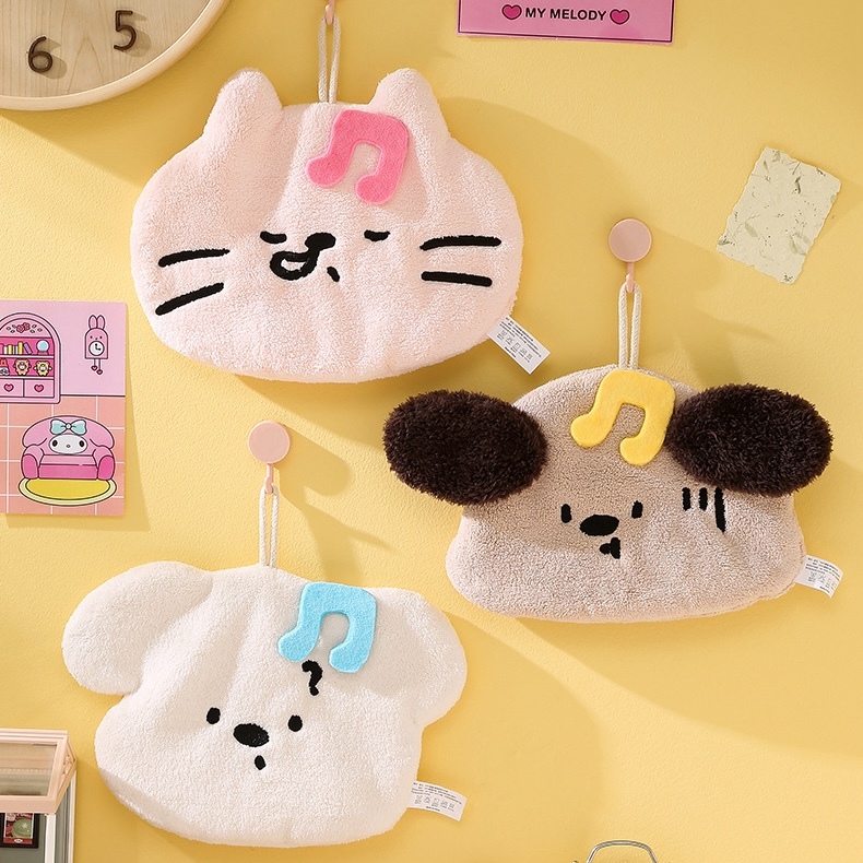 《07052》狗狗貓貓加厚珊瑚絨擦手巾