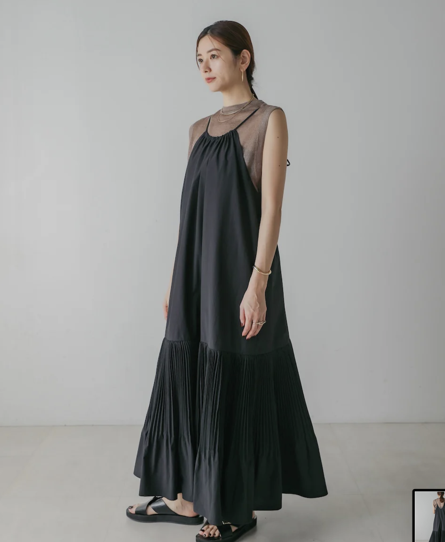 層疊吊帶連身裙