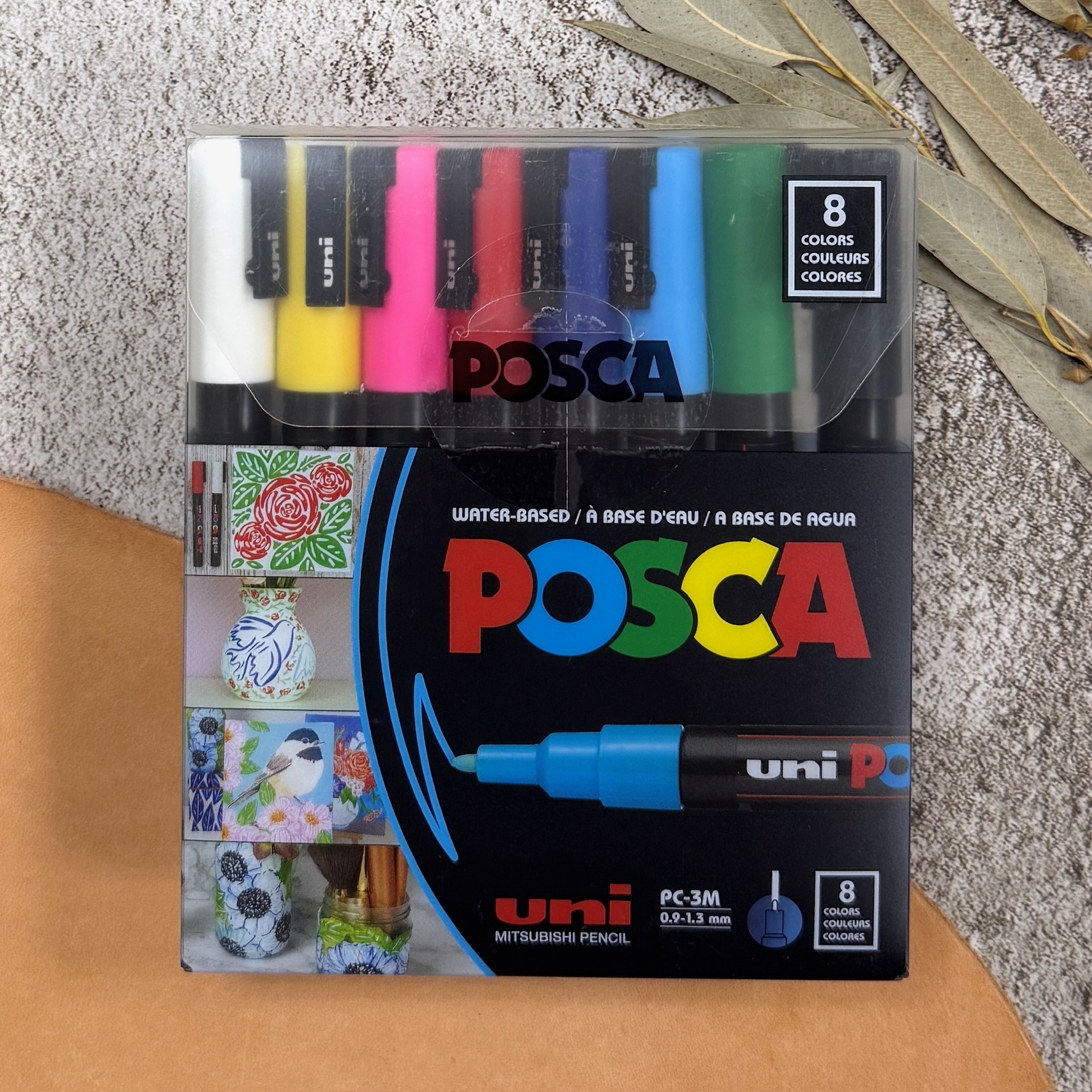 uni POSCA 壓克力麥克筆 PC-3M 細字 標準8色盒裝 歐版