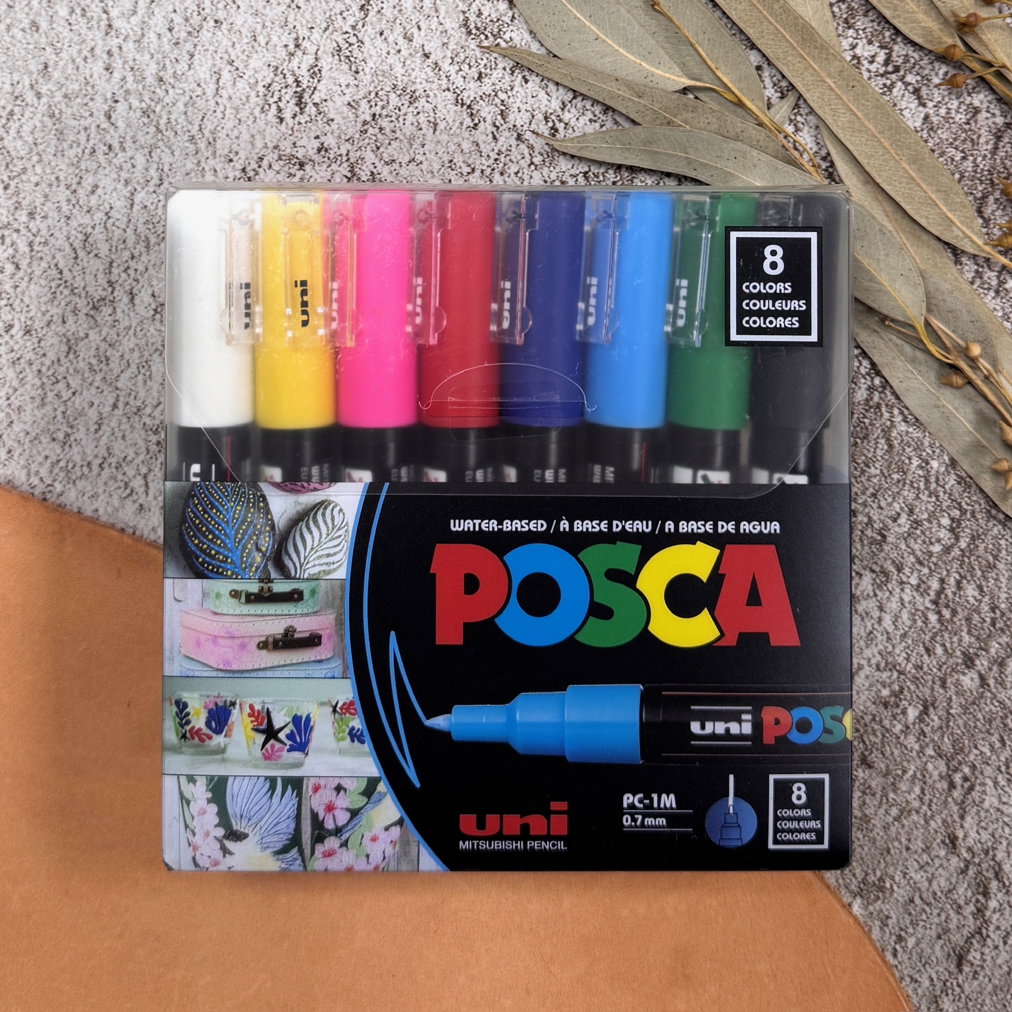uni POSCA 壓克力麥克筆 PC-1M 極細 標準8色盒裝 歐版