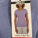 [S] DKNY PURPLE ORGANIC COTTON TEE, 1679439-PURPLE [FINAL SALE] (SD1472)