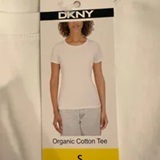 [S] DKNY WHITE ORGANIC COTTON TEE, 1679439-WHITE [FINAL SALE] (SD1473)