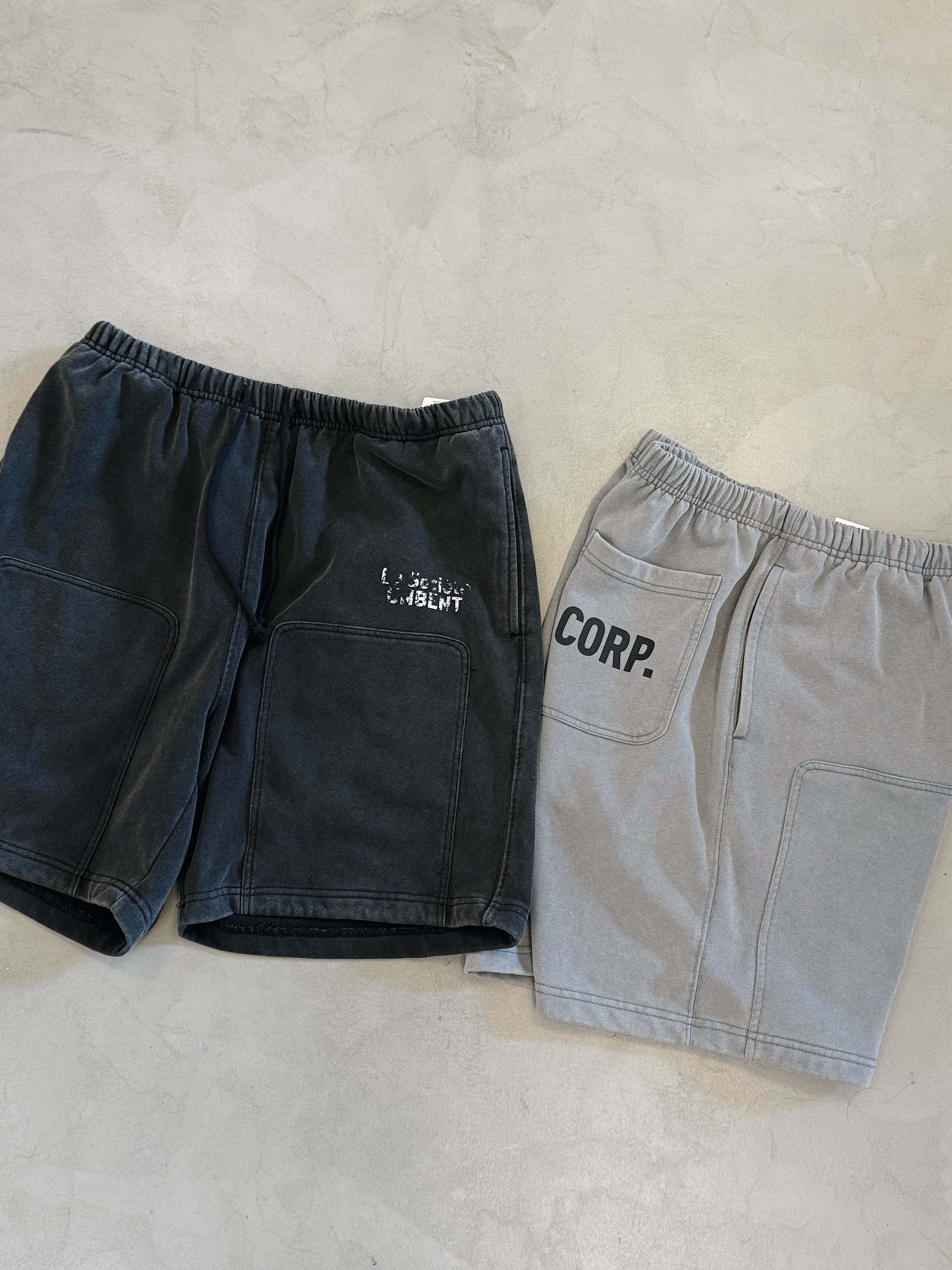 Unbent 25s/s 蠟染水洗貼布五分棉短褲