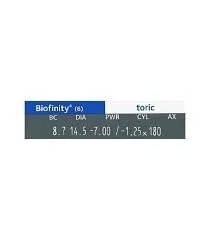 [散光] CooperVision Biofinity 1 Month Toric｜月拋透明矽水凝膠隱形眼鏡｜每盒3片