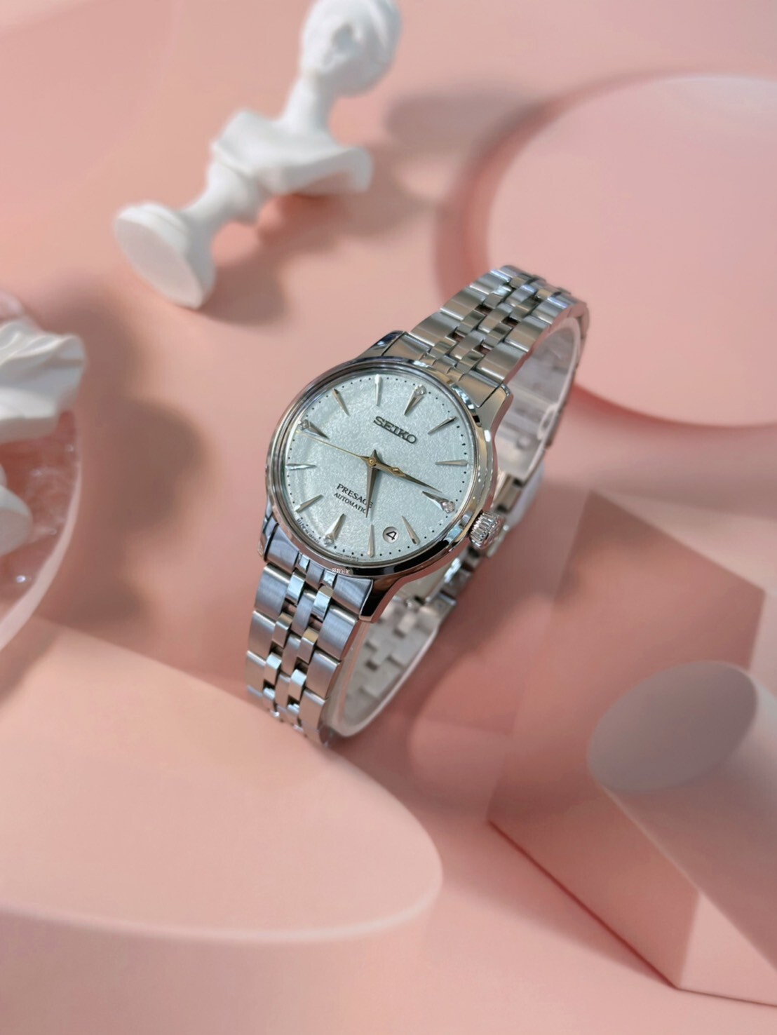 【SEIKO 】Presage 調酒師 雞尾酒 青檸綠色面盤機械錶4R35-06S0G  34mm 現代鐘錶