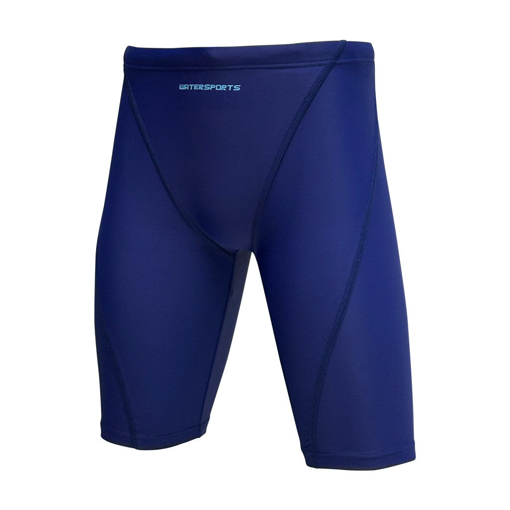 男童經典訓練 V-cut 及膝泳褲 - 深藍