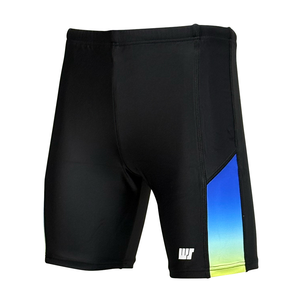 男童漸變色及膝泳褲 - 黑