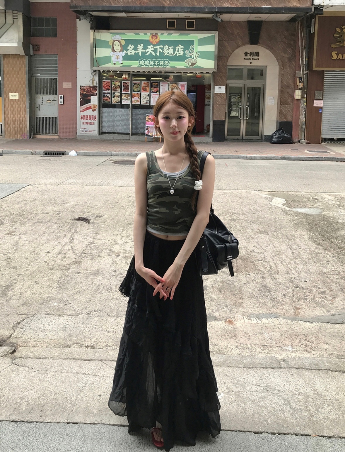 【優惠現貨】韓國假2件迷彩背心（2色）