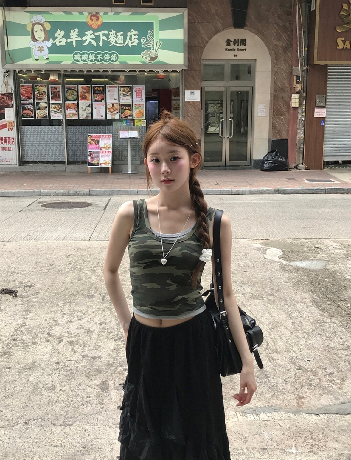 【優惠現貨】韓國假2件迷彩背心（2色）