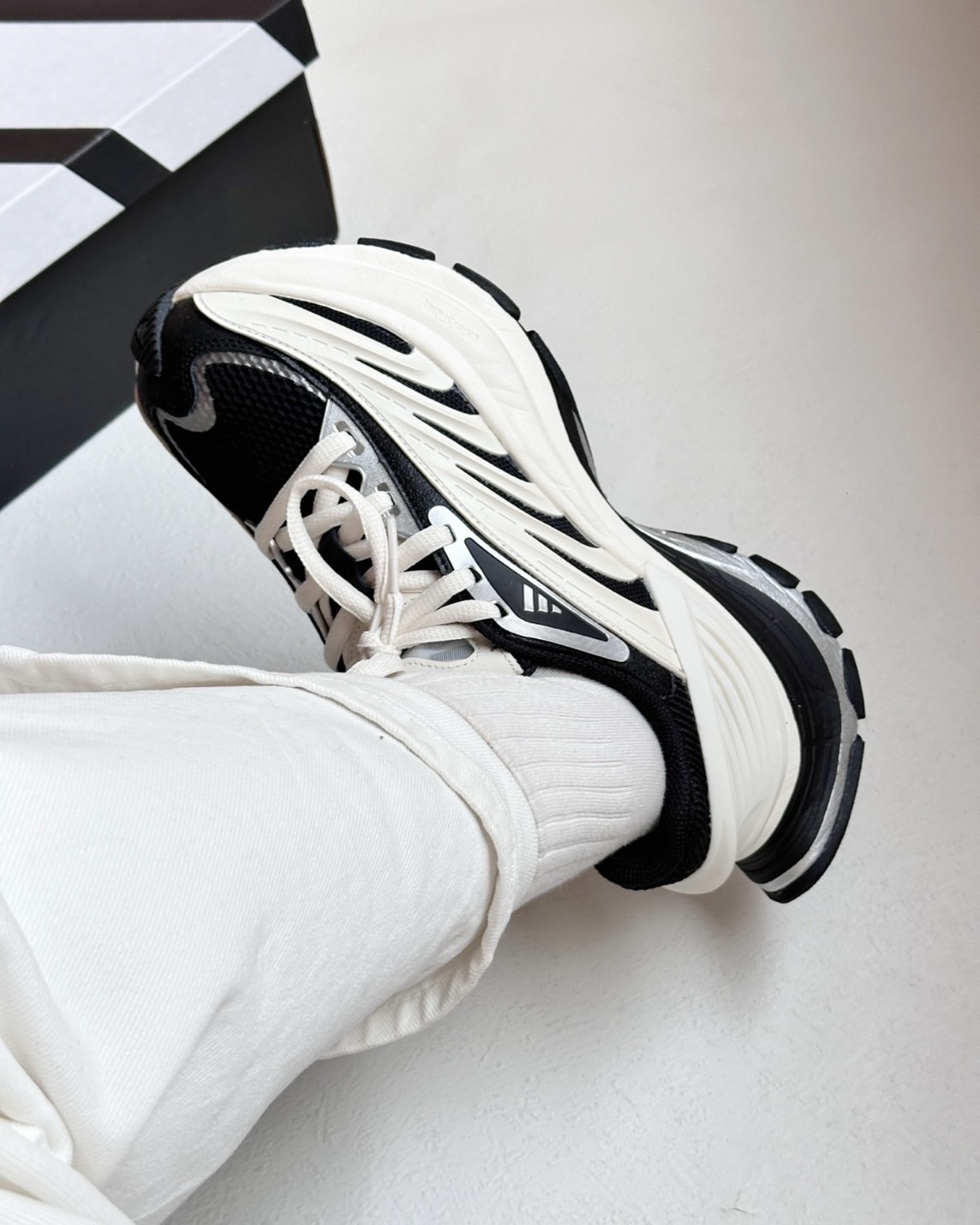 Adidas FOS XLG MTW "Cream black" 未來 科技 老爹鞋 奶油黑