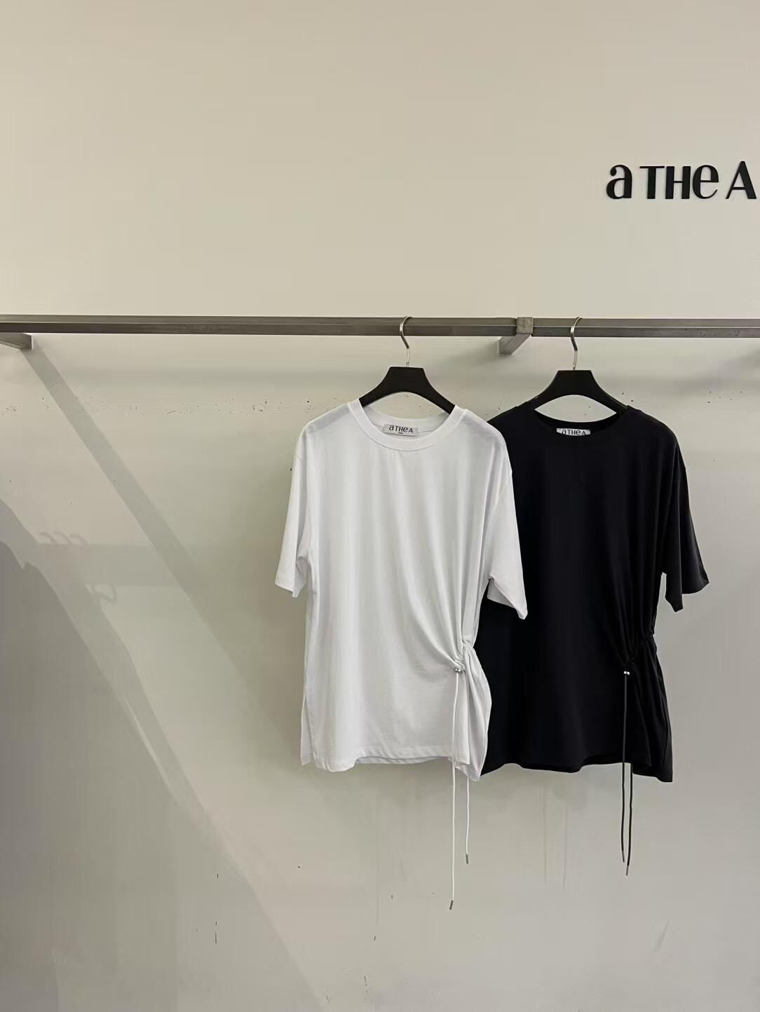 0212571a／韓國時尚綁結設計休閒t恤44/44/27