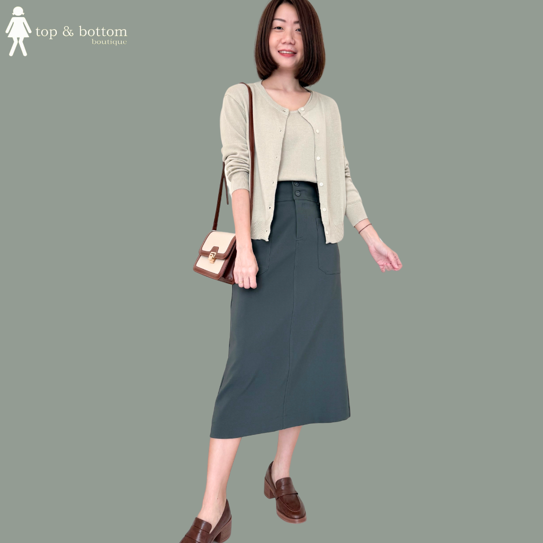 HIGH WAISTED POCKET PENCIL SKIRT