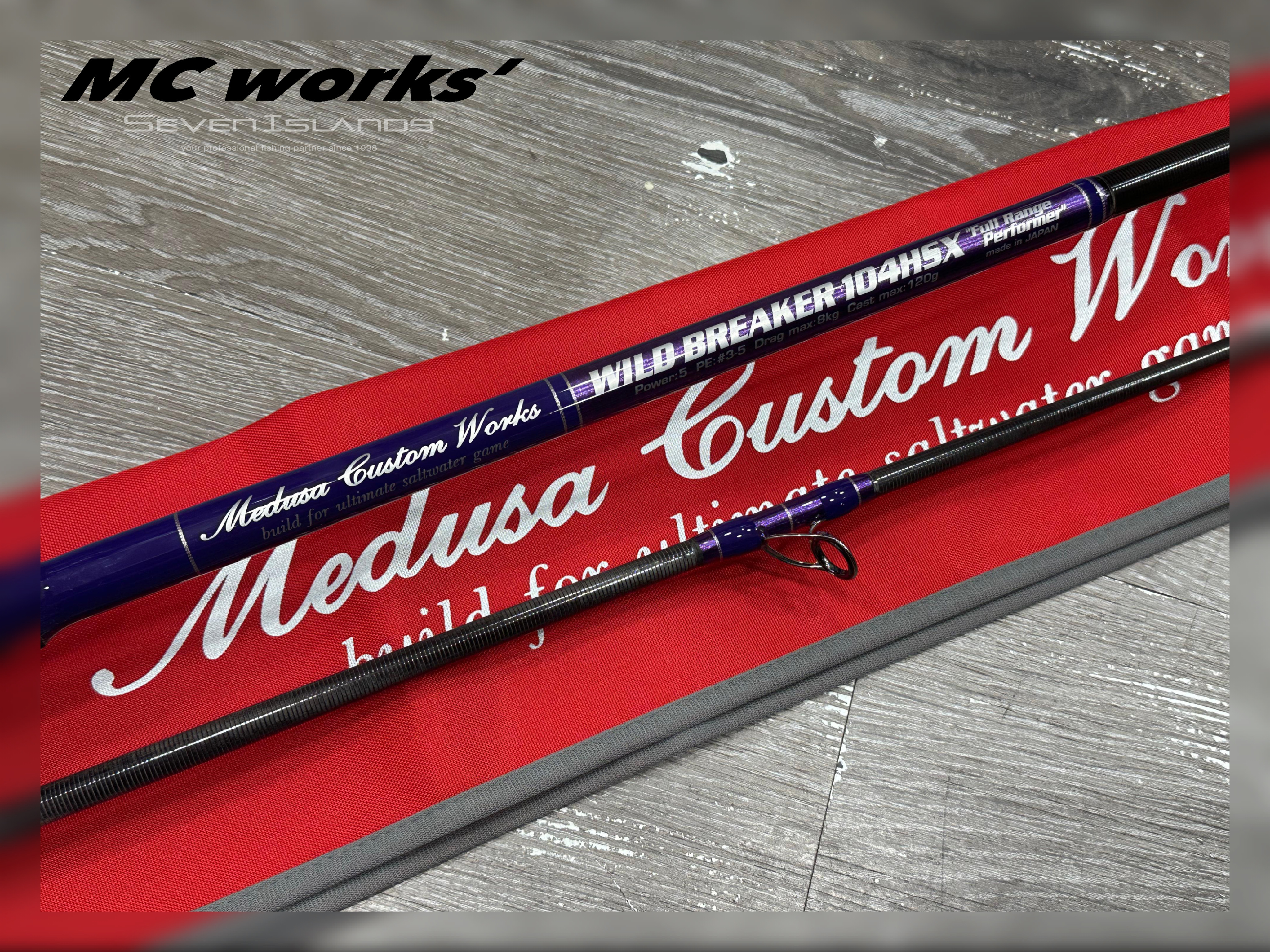 MC WORKS' Wild Breaker WB104HSX Shore Casting Rod
