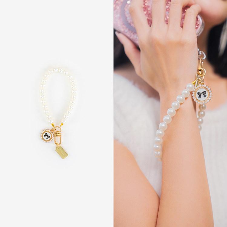 巴洛克小珍珠 串珠手腕繩 短掛繩  串珠掛繩 手機掛繩