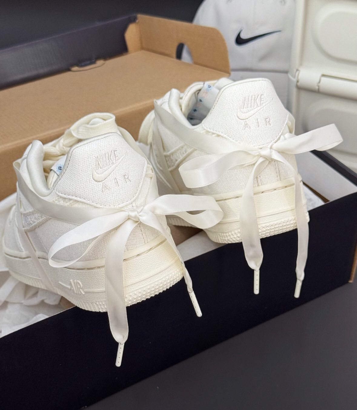 <預購> Nike Air Force 1 Low 阿茲特克 奶油 立體蕾絲 米白 女鞋 IH7351010