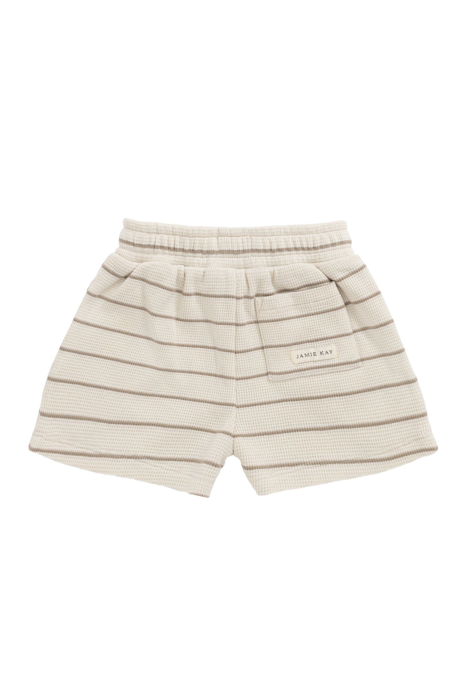 【預購】JAMIE KAY - Organic Cotton Waffle Leith Short（General Stripe Cassava/Batch）
