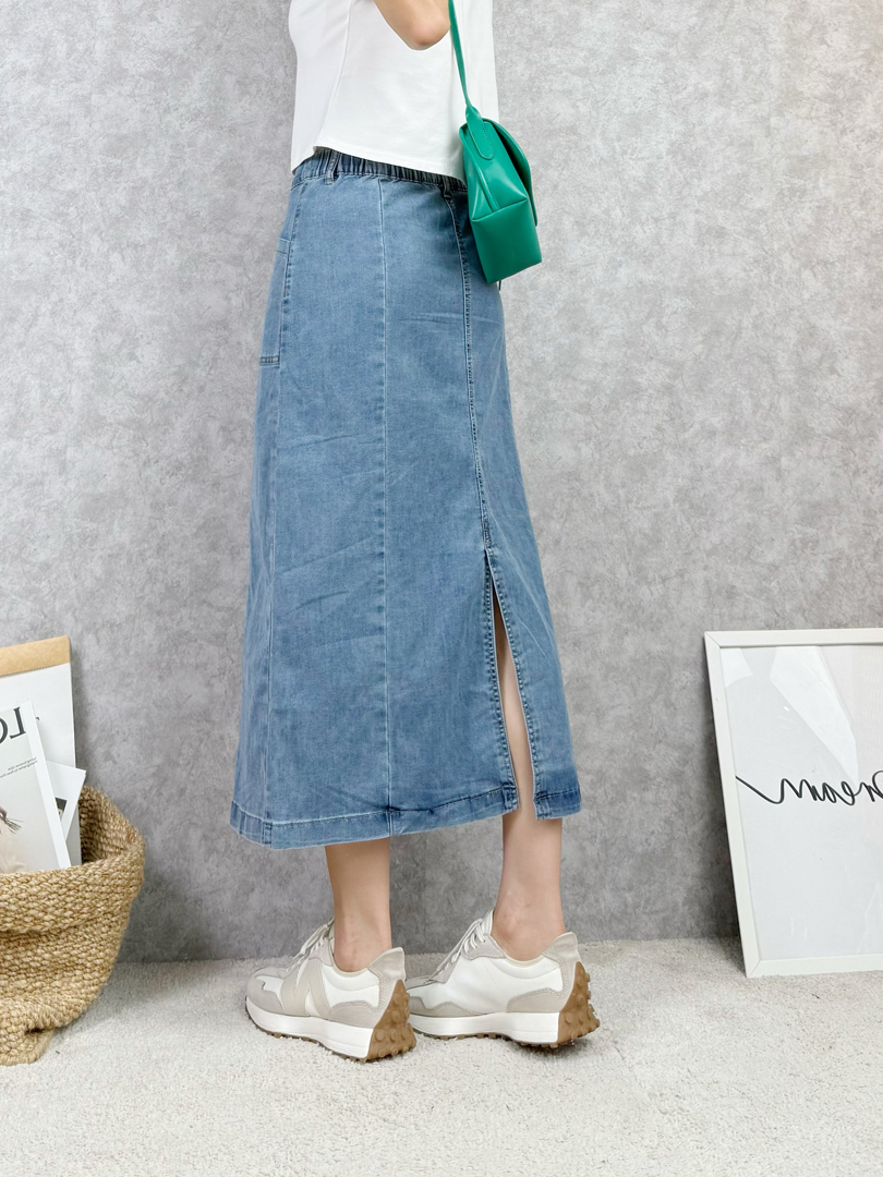 每一步都輕盈♡妳的夏日百搭丹寧裙