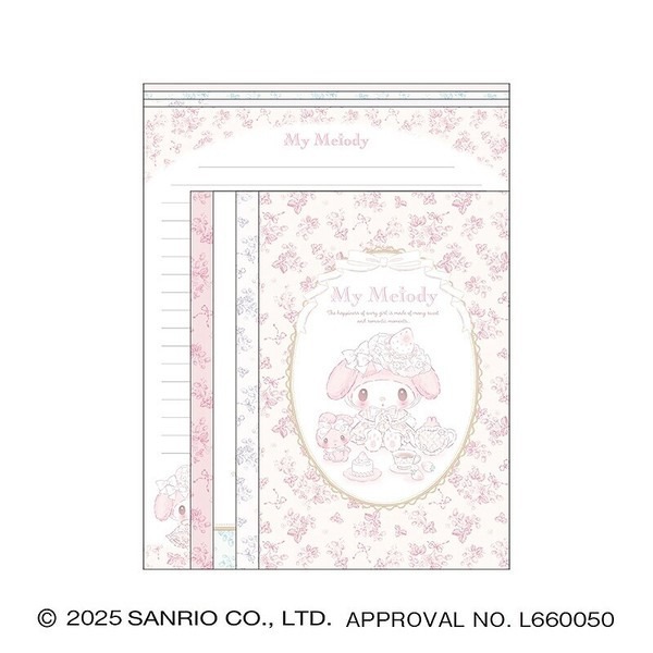 日本 Sanrio My Melody 白草莓下午茶系列 信封信紙套裝