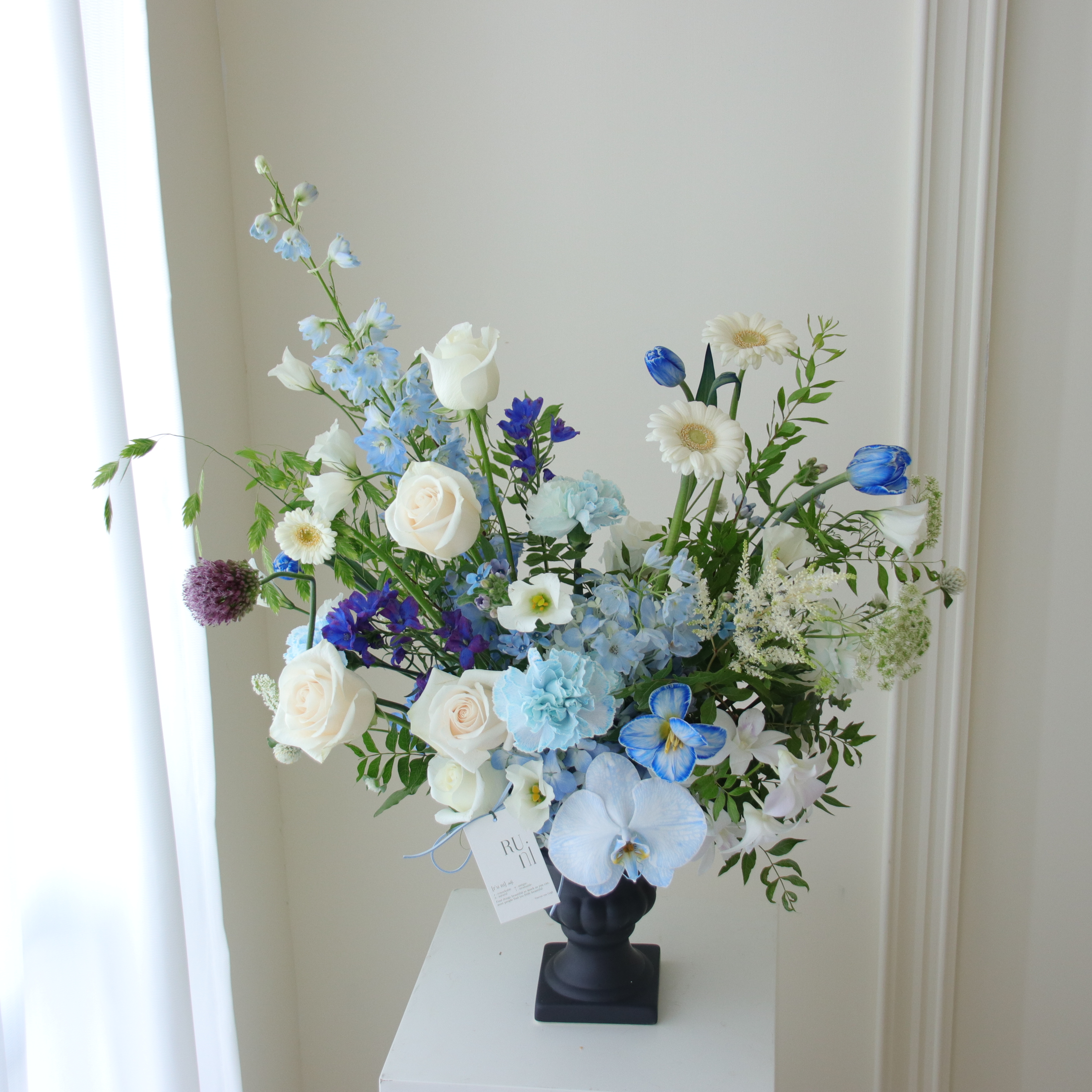 寧藍時分-藍色系客製冠軍杯桌花