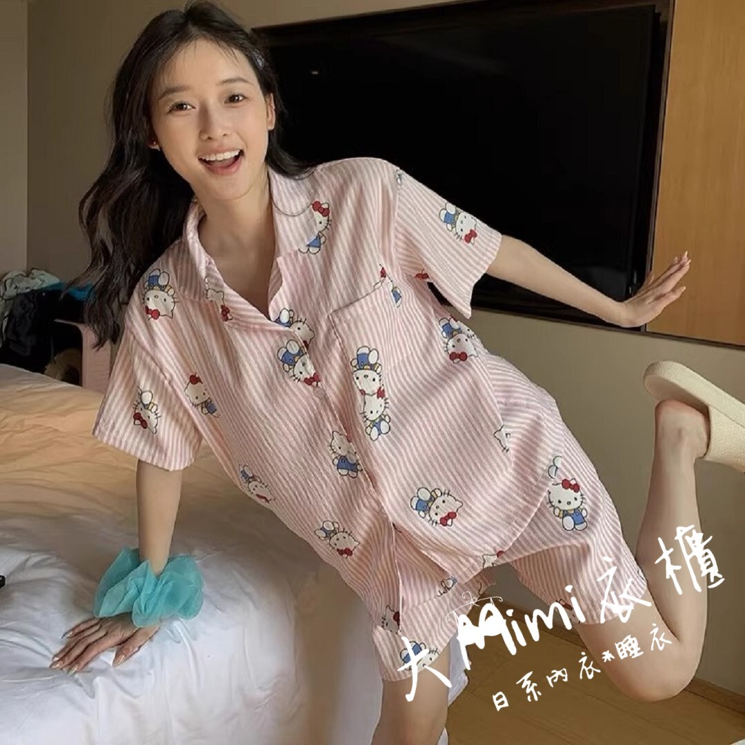 條紋KT貓居家服