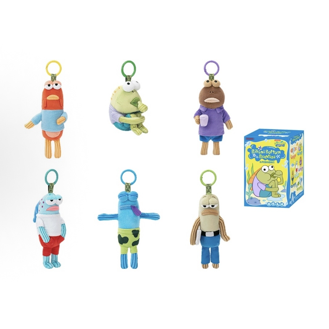 POP MART 泡泡瑪特 海綿寶寶 比奇堡居民 毛絨 掛件 盲盒