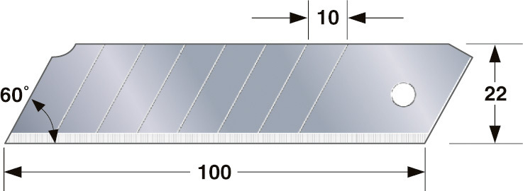 TAJIMA美工刀片 J 型刃 7節 10片 CB-62(極厚)