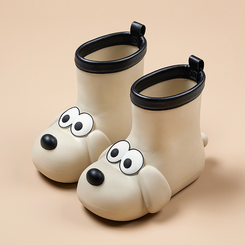 《1651》超萌大眼狗狗中筒雨鞋(15-20cm)