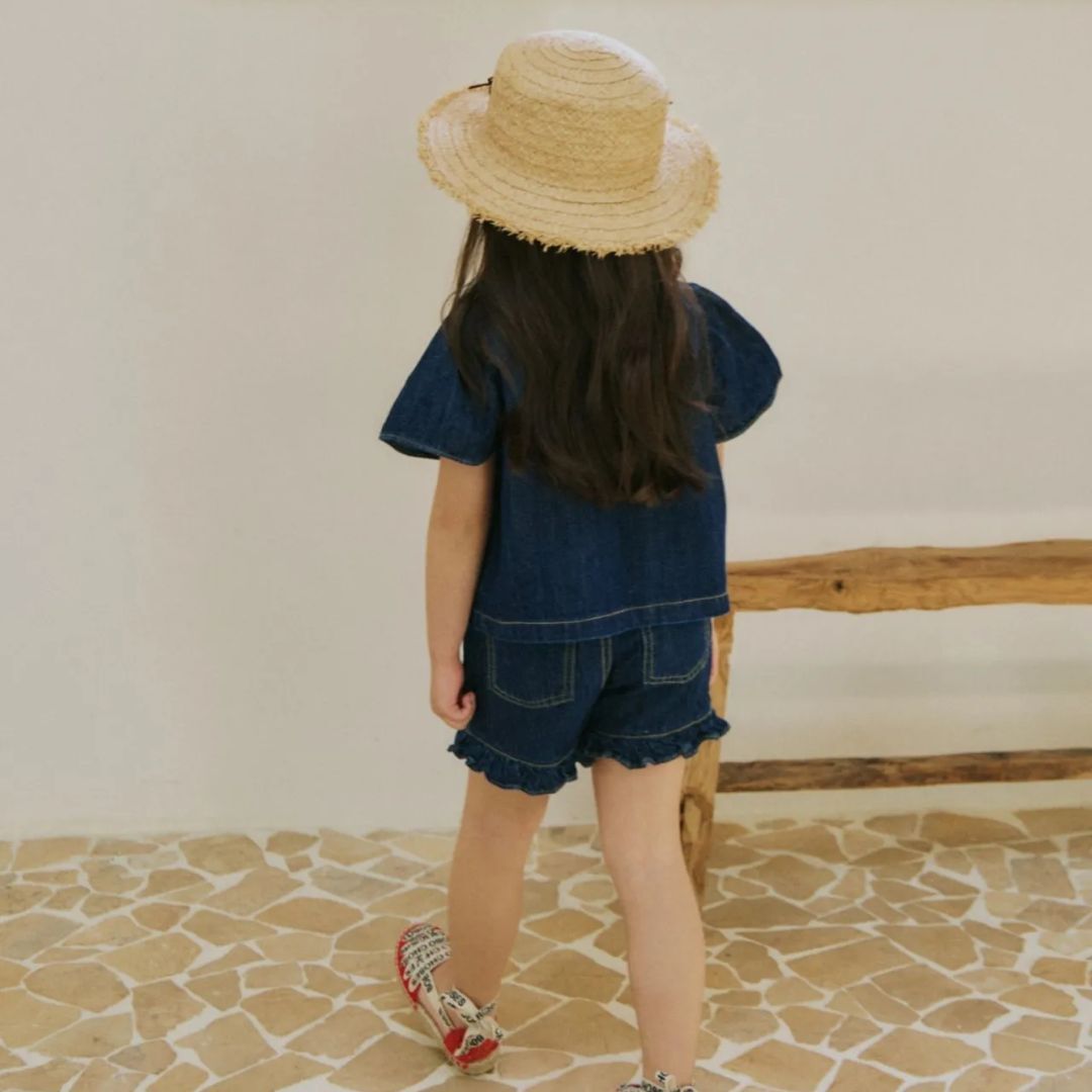 韓國 BY MiMi  - 25夏 大荷葉牛仔套裝