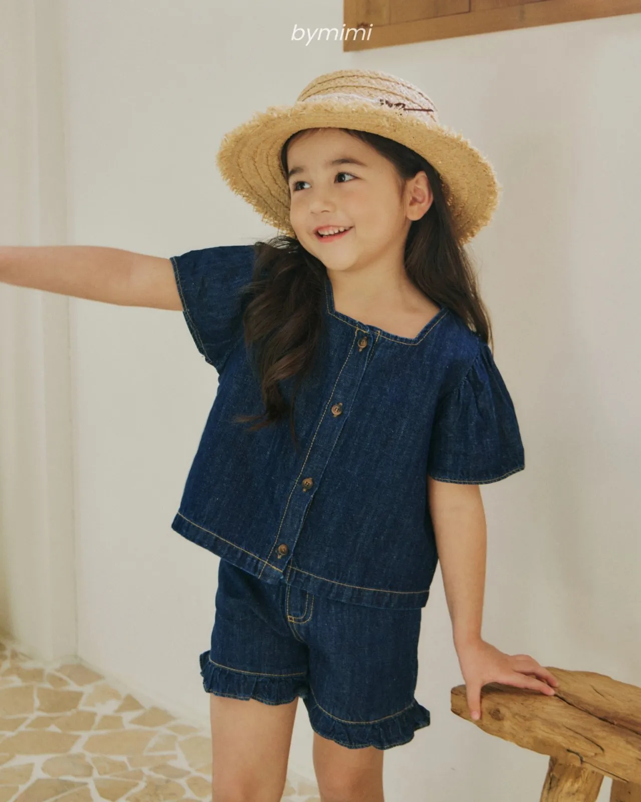 韓國 BY MiMi  - 25夏 大荷葉牛仔套裝