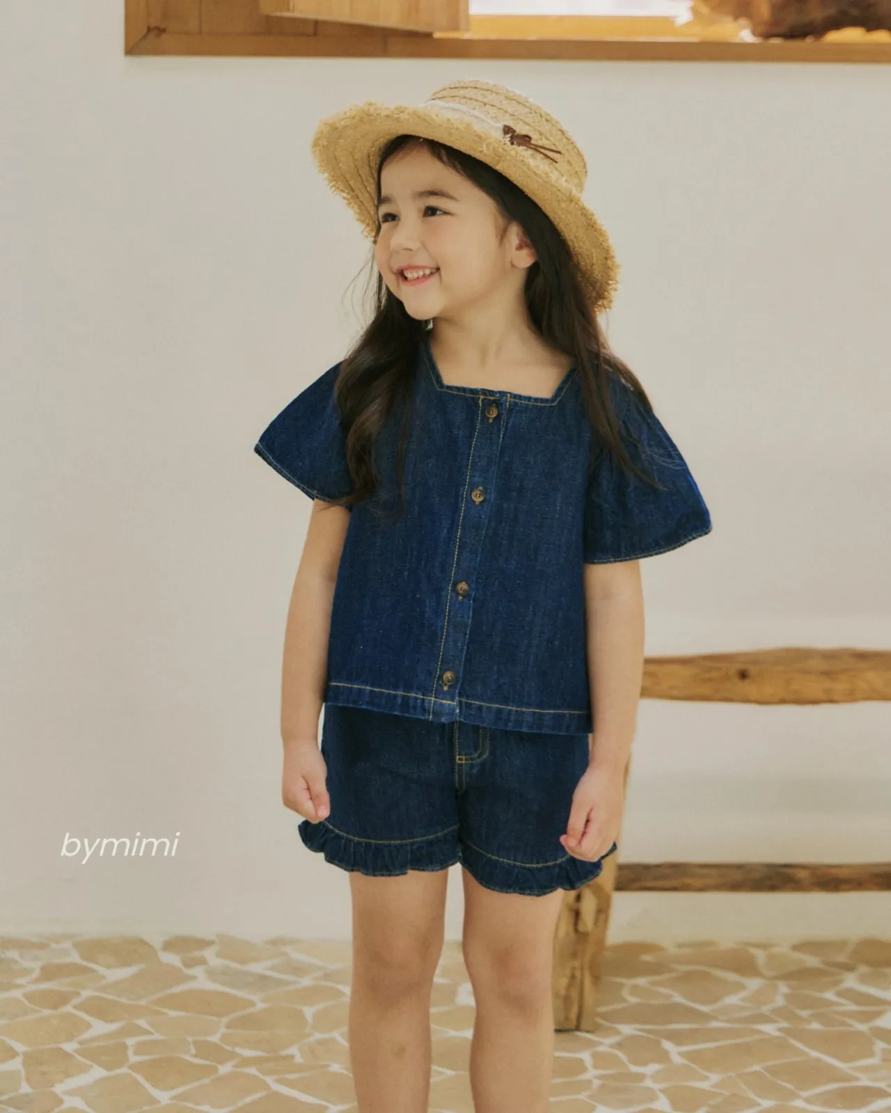 韓國 BY MiMi  - 25夏 大荷葉牛仔套裝