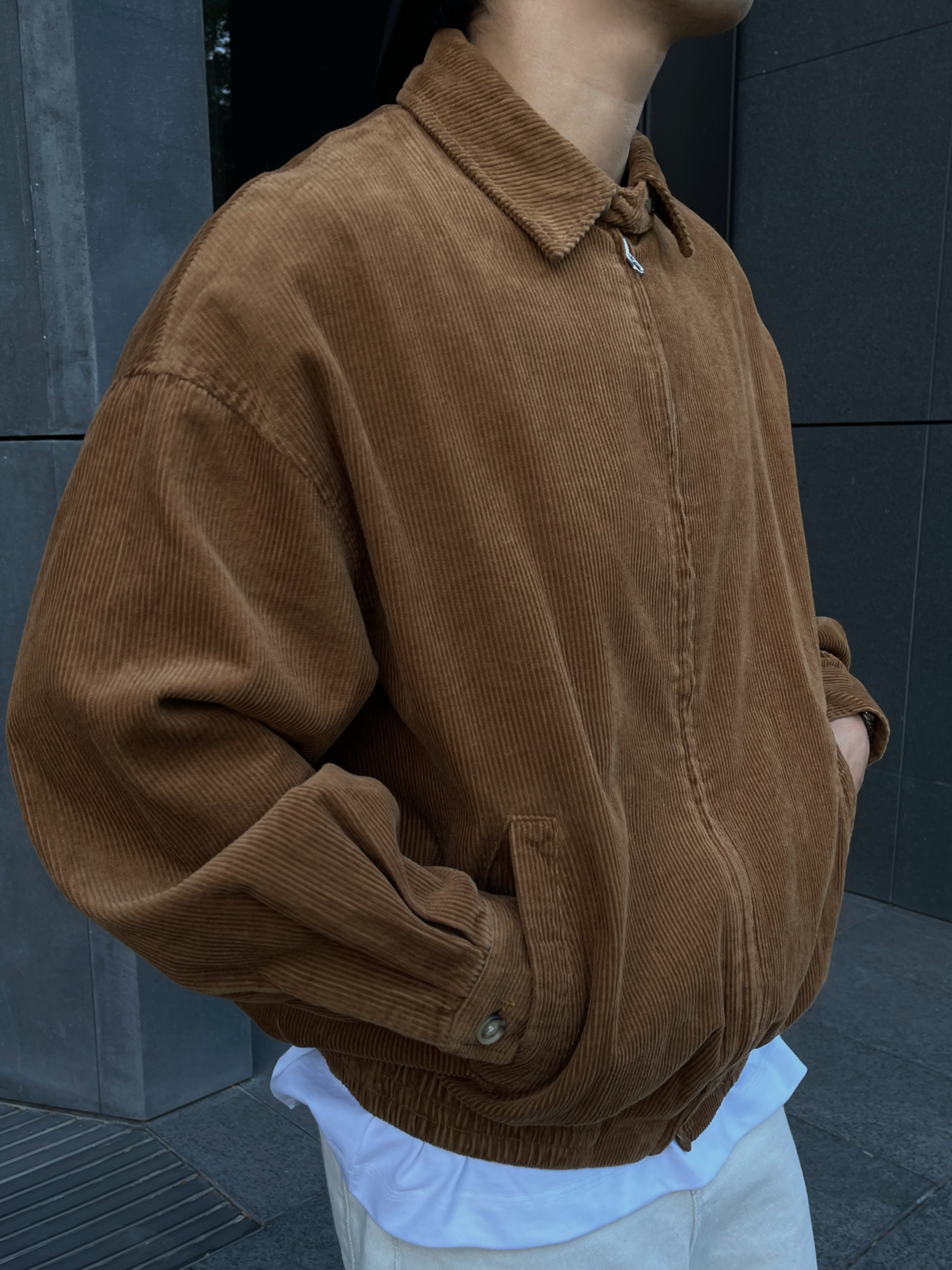 [1atm] 燈芯絨-翻領外套