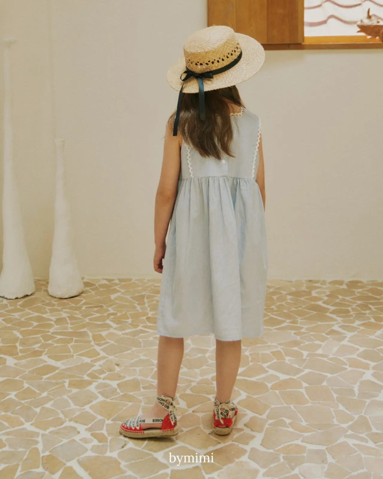 韓國 By MiMi  - 25夏 古典刺繡蕾絲背心洋裝(兩色)