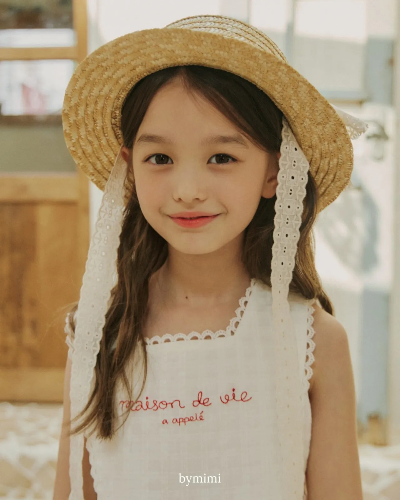 韓國 By MiMi  - 25夏 古典刺繡蕾絲背心洋裝(兩色)