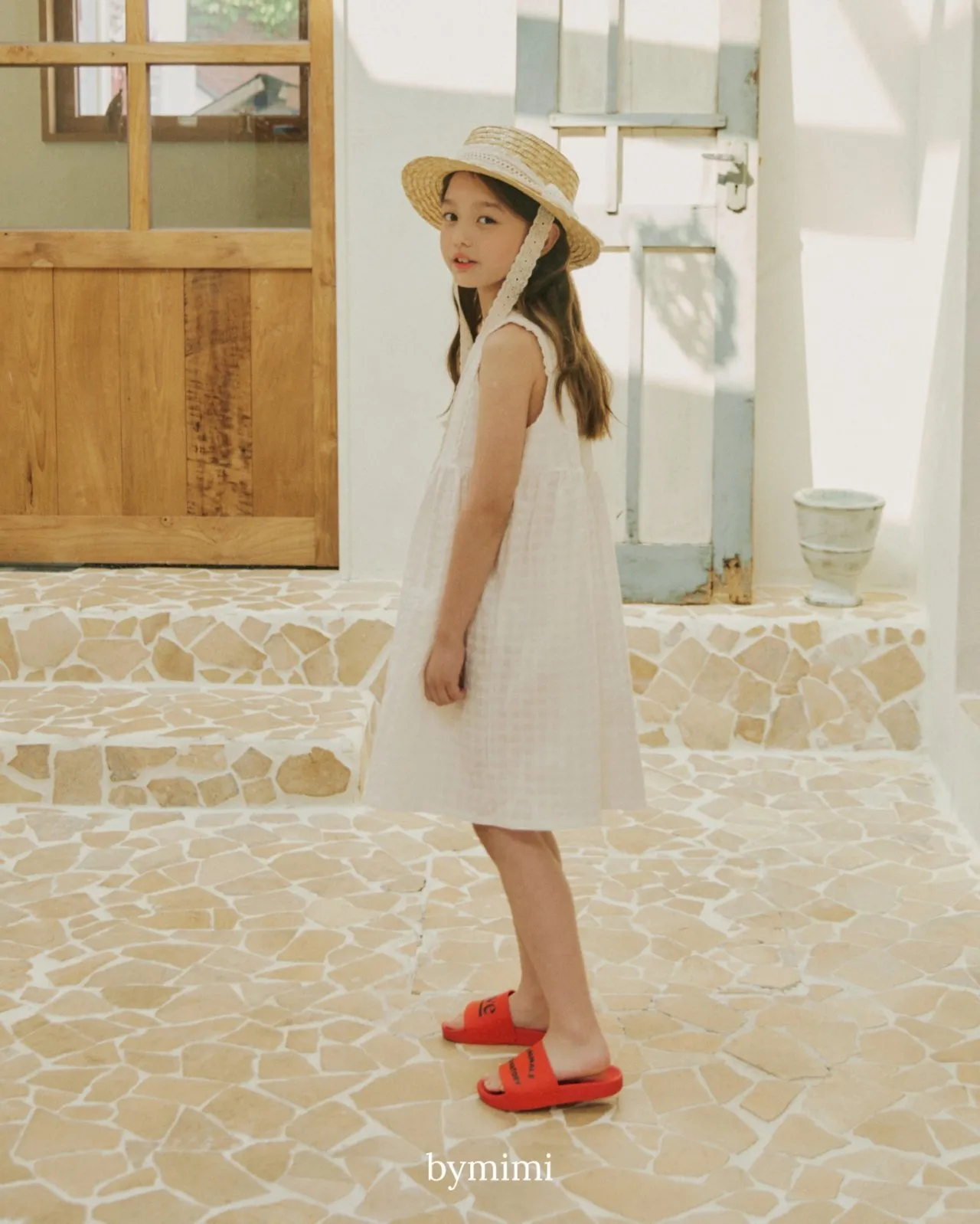 韓國 By MiMi  - 25夏 古典刺繡蕾絲背心洋裝(兩色)