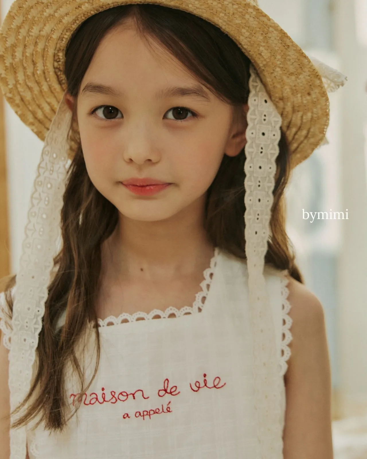 韓國 By MiMi  - 25夏 古典刺繡蕾絲背心洋裝(兩色)