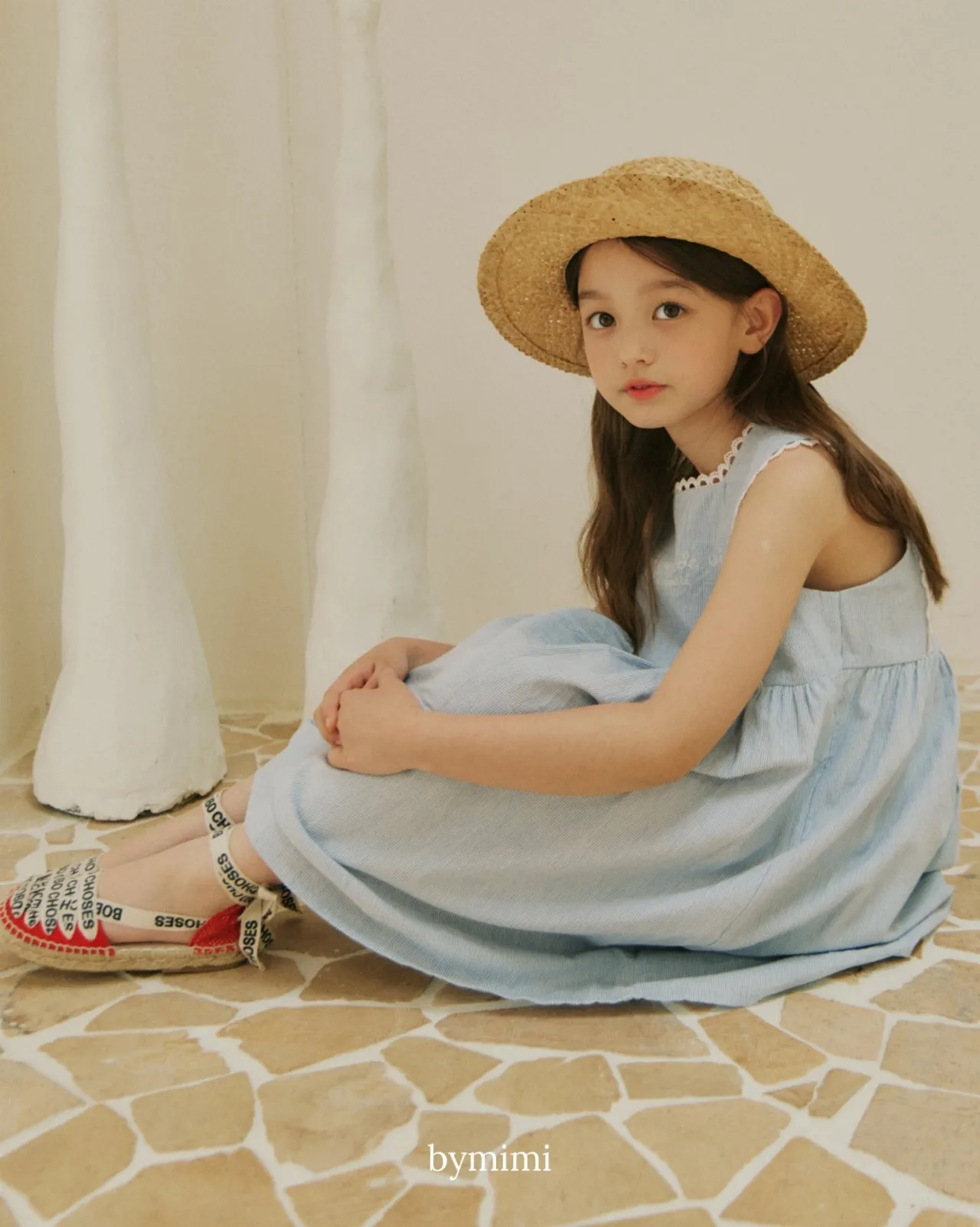 韓國 By MiMi  - 25夏 古典刺繡蕾絲背心洋裝(兩色)