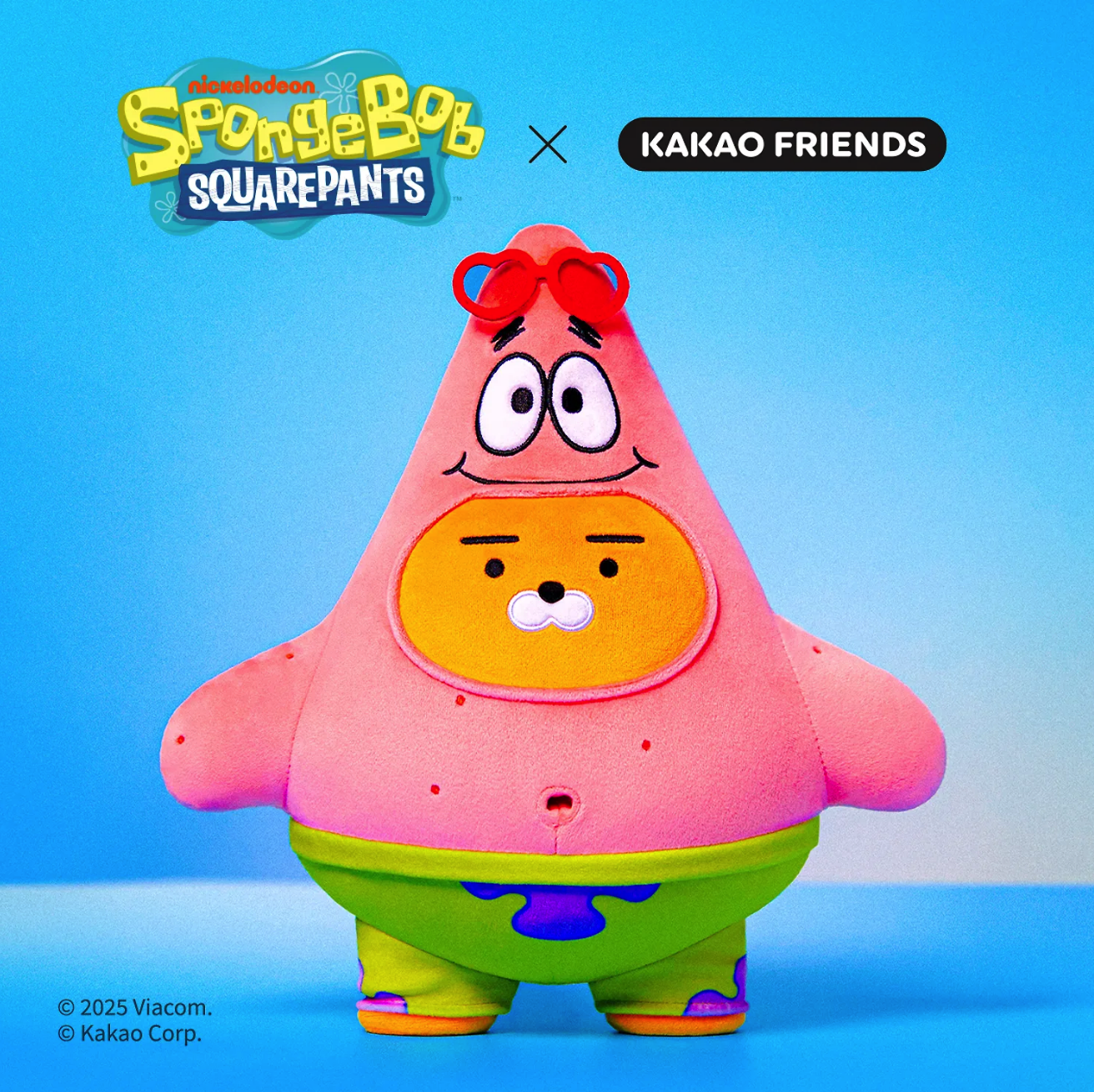 【現貨】海綿寶寶 X kakao friend 中型娃娃 玩偶 派大星萊恩款